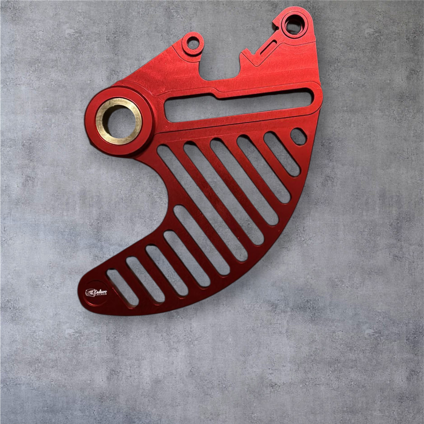Hard enduro rear brake disk guard.