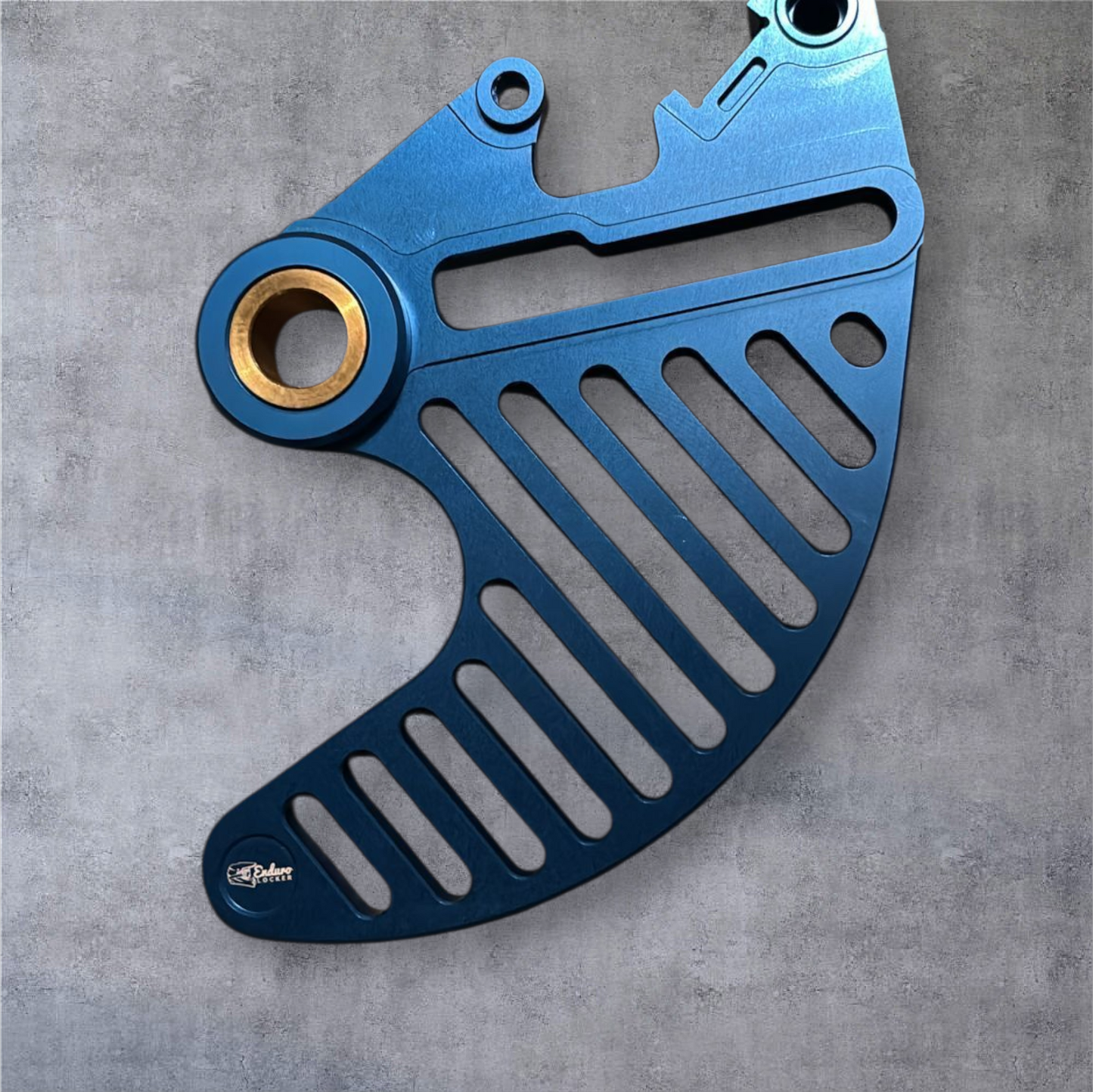 Hard enduro rear brake disk guard.