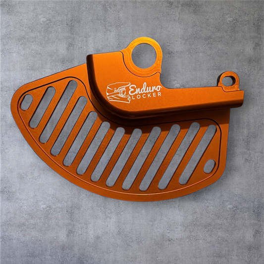 Hard enduro anodised front brake disk guard
