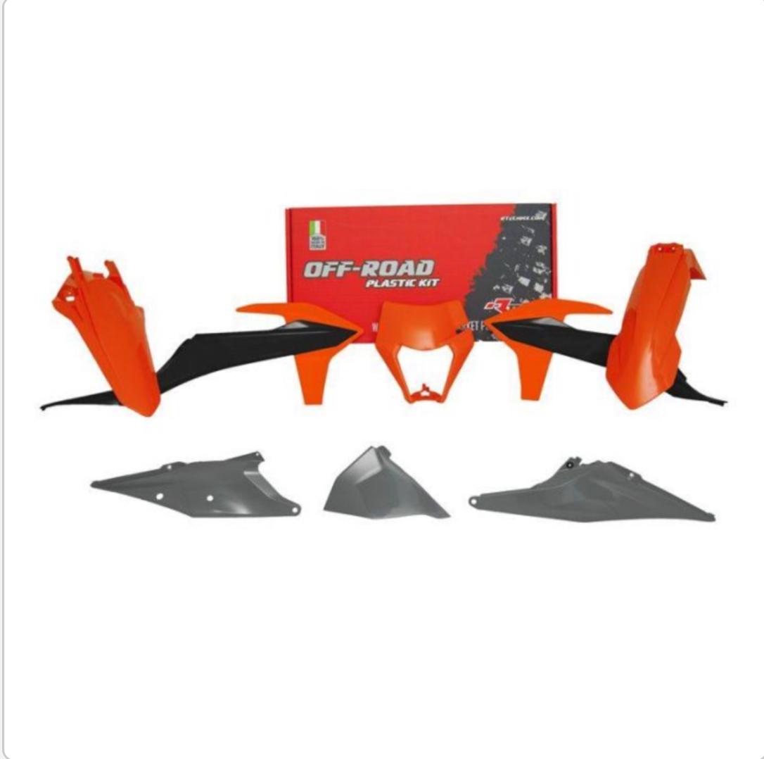 PLASTIC KIT/6 2020-23 EXC/EXC-F OEM GREY, RTECH